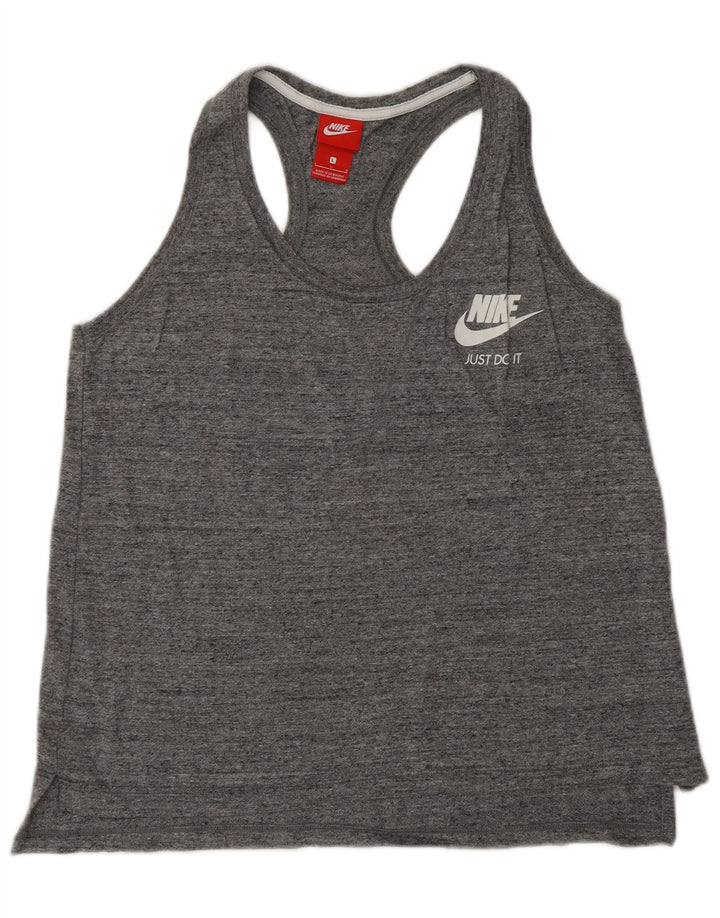 NIKE Débardeur pour femme UK 14 Grand coton moucheté gris
