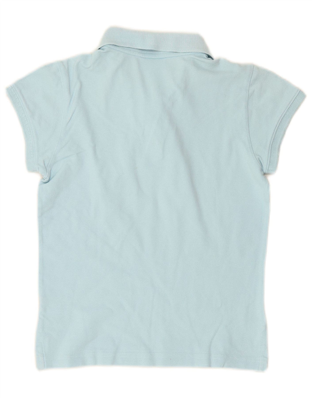 CHAMPION Polo Femme UK 14 Large Bleu Coton