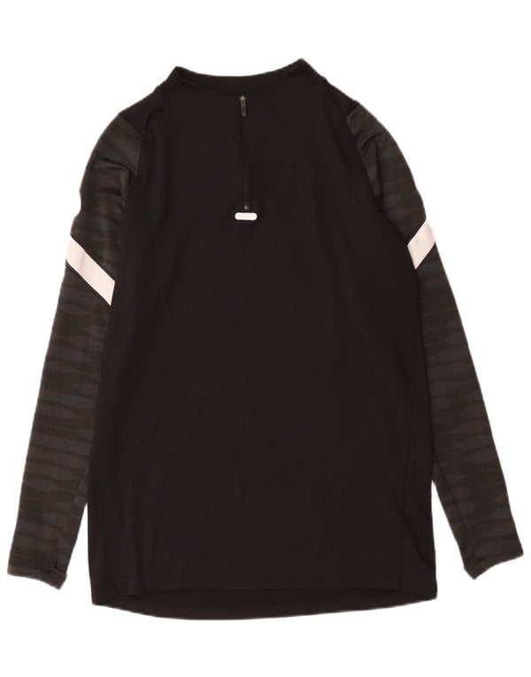 Haut de survêtement Nike Dri Fit Zip Neck pour homme, color block, noir moyen