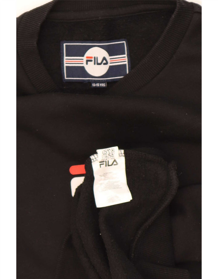 Fila Sweat-shirt graphique garçon 13-14 ans Noir Polyester