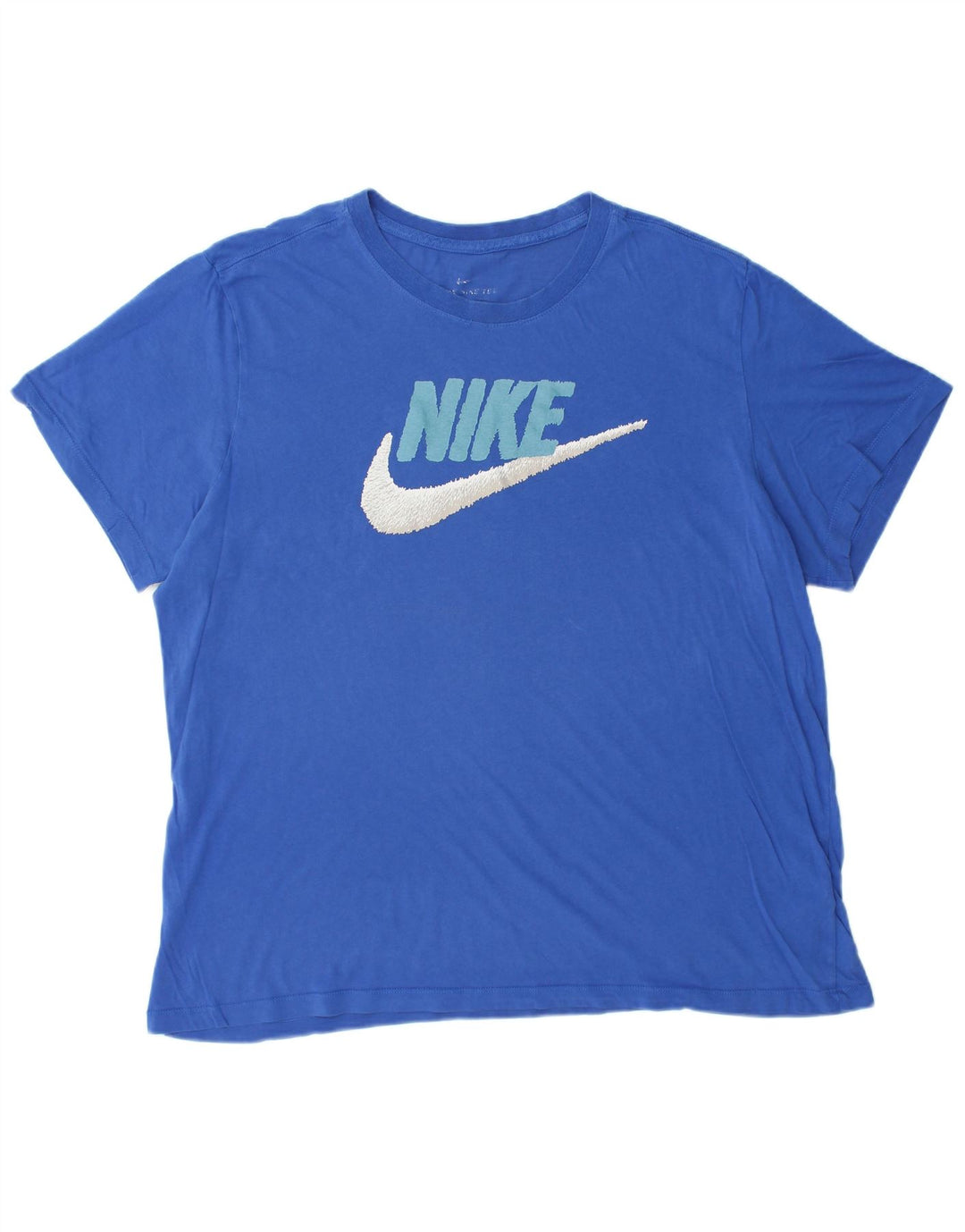 NIKE T-Shirt Graphique Homme Top XL Bleu Coton