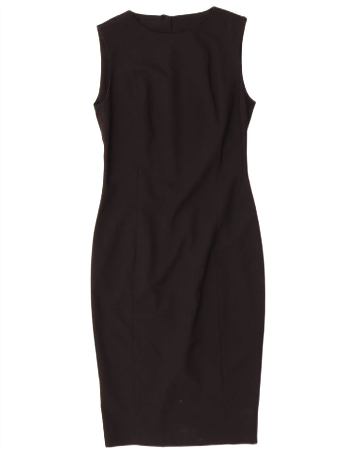 ZARA Womens Sleeveless Sheath Dress UK 10 Small Black Polyester