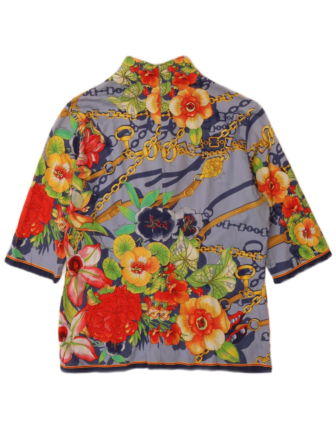 NARACAMICIE Chemisier graphique à manches 3/4 pour femme UK 16 Grand Bleu Floral