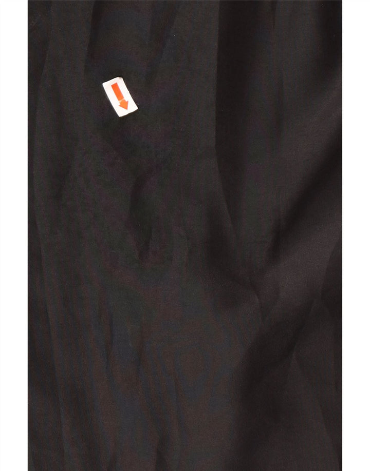VINTAGE Chemisier Femme IT 46 Large Noir Polyester