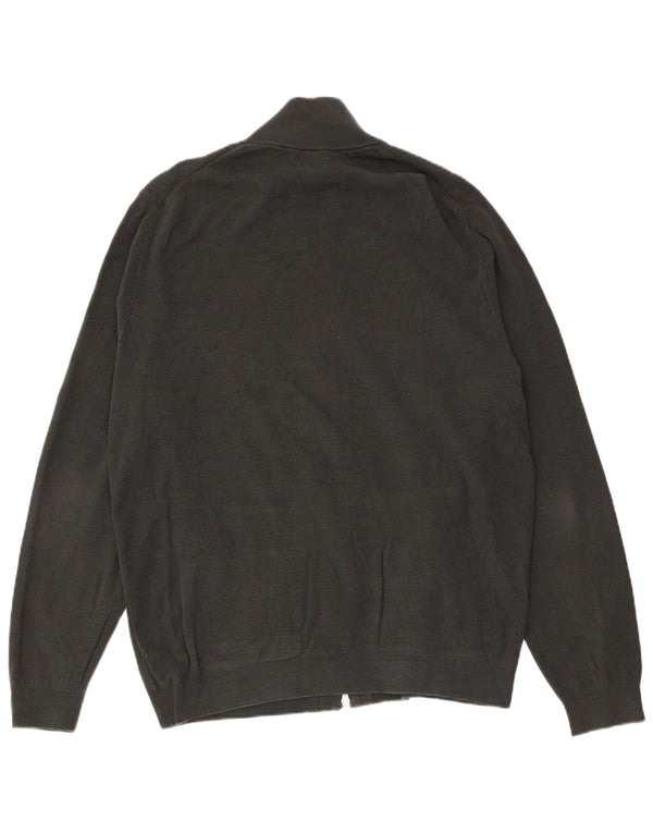 MASSIMO DUTTI Pull Cardigan Homme 2XL Gris Coton