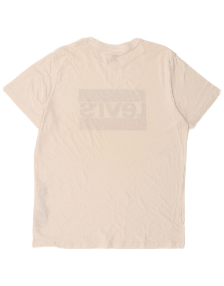 LEVI'S T-Shirt Graphique Homme Grand Blanc Coton
