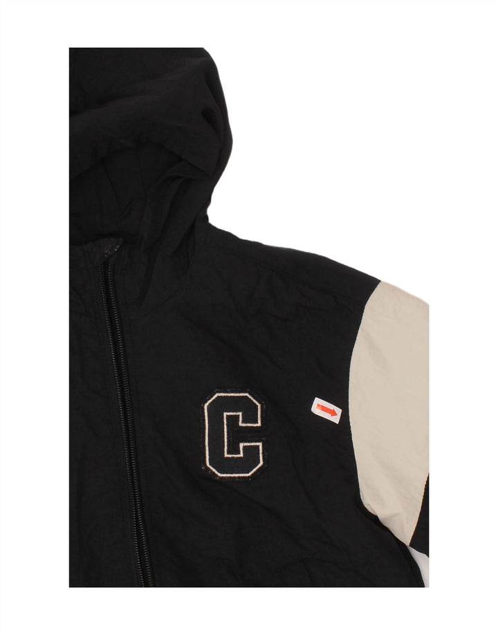 ZARA Veste bomber à capuche pour bébé garçon 18-24 mois en coton color block noir