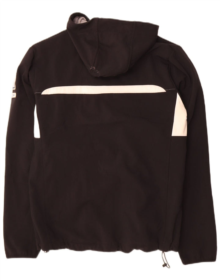 CMP Veste coupe-vent à capuche pour homme UK 40 Large Noir Colorblock Polyester