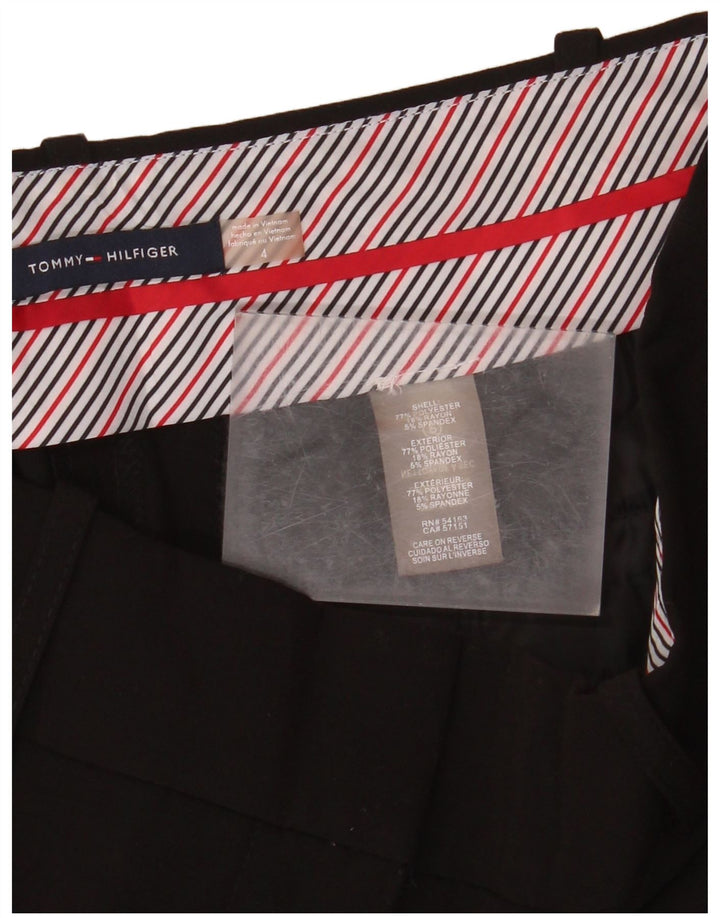 TOMMY HILFIGER Pantalon Chino Droit Femme US 4 Small W30 L34 Noir