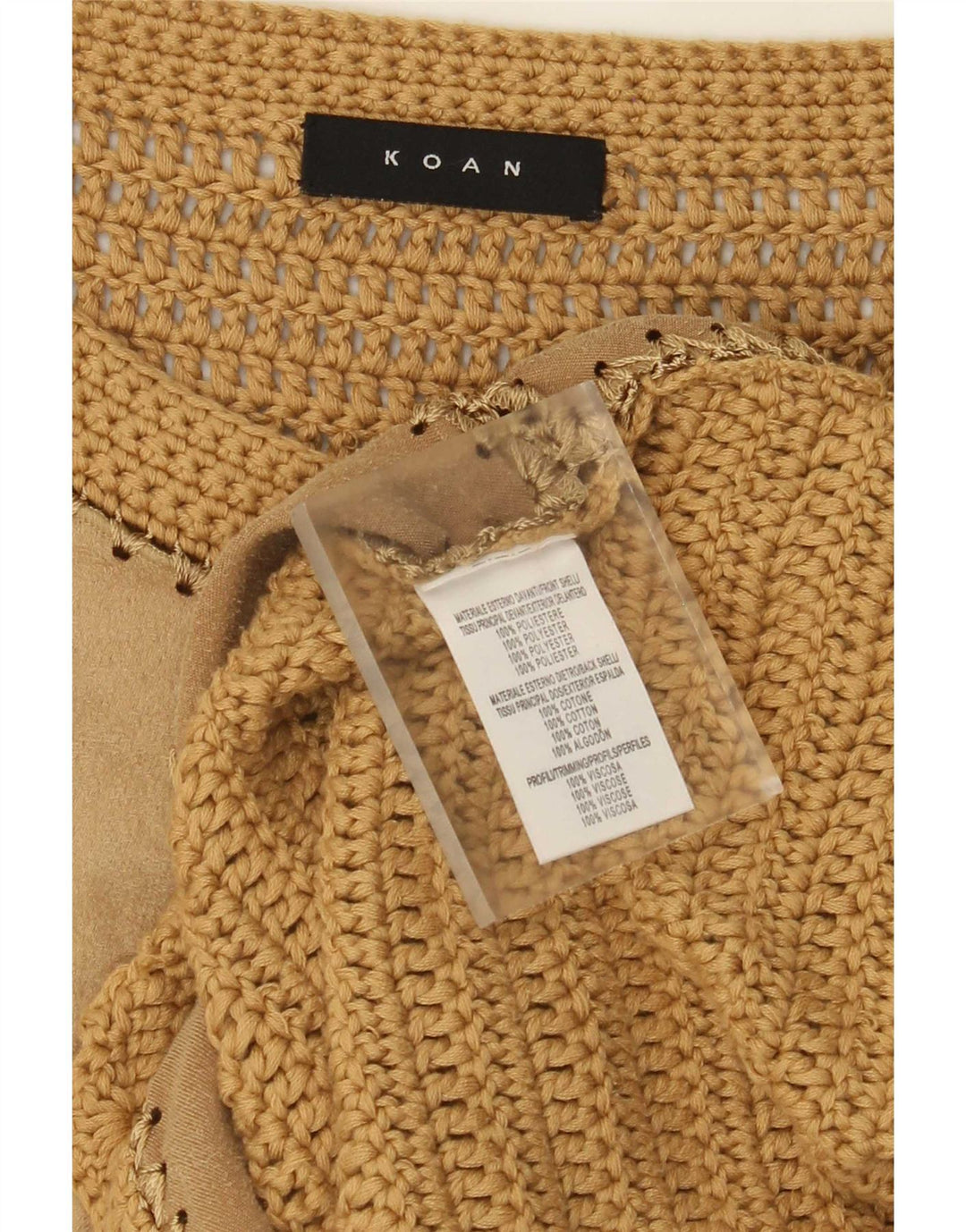 Koan Pull Cardigan Femme UK 12 Marron Moyen Polyester