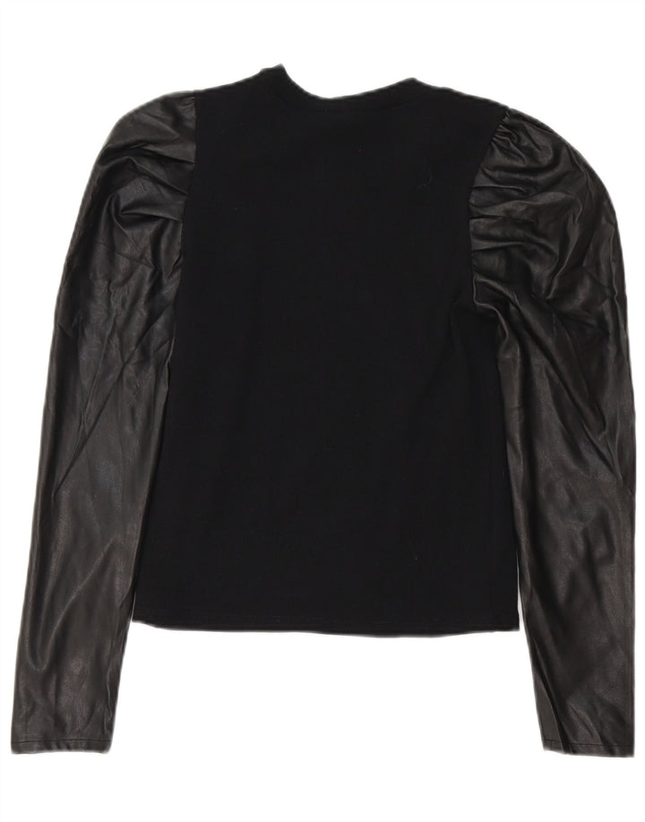 Zara Chemisier à manches longues pour femme UK 12 Noir moyen Polyester