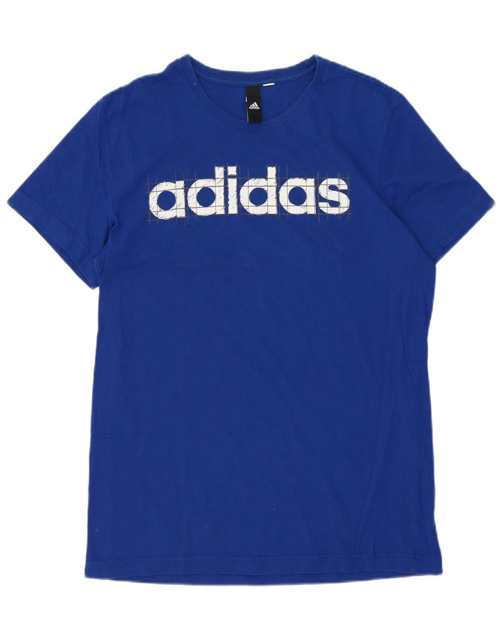 Adidas T-Shirt Graphique Homme Bleu Moyen