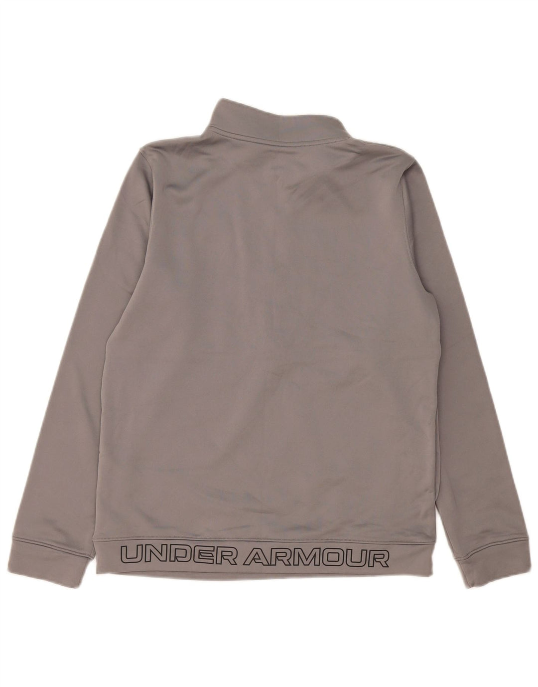 Under Armour Sweat-shirt à col zippé pour garçon 13-14 ans XL Gris Polyester