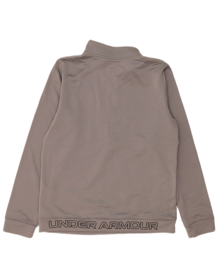 Under Armour Sweat-shirt à col zippé pour garçon 13-14 ans XL Gris Polyester