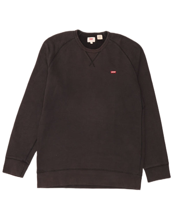 Levi's Sweatshirt Jumper Large Noir Coton Homme