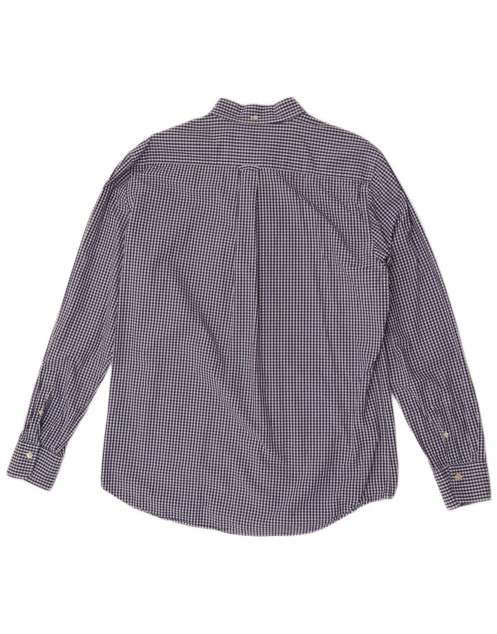 Gant Chemise coupe classique pour homme Taille 41/42 16 1/2 Large Bleu marine Vichy