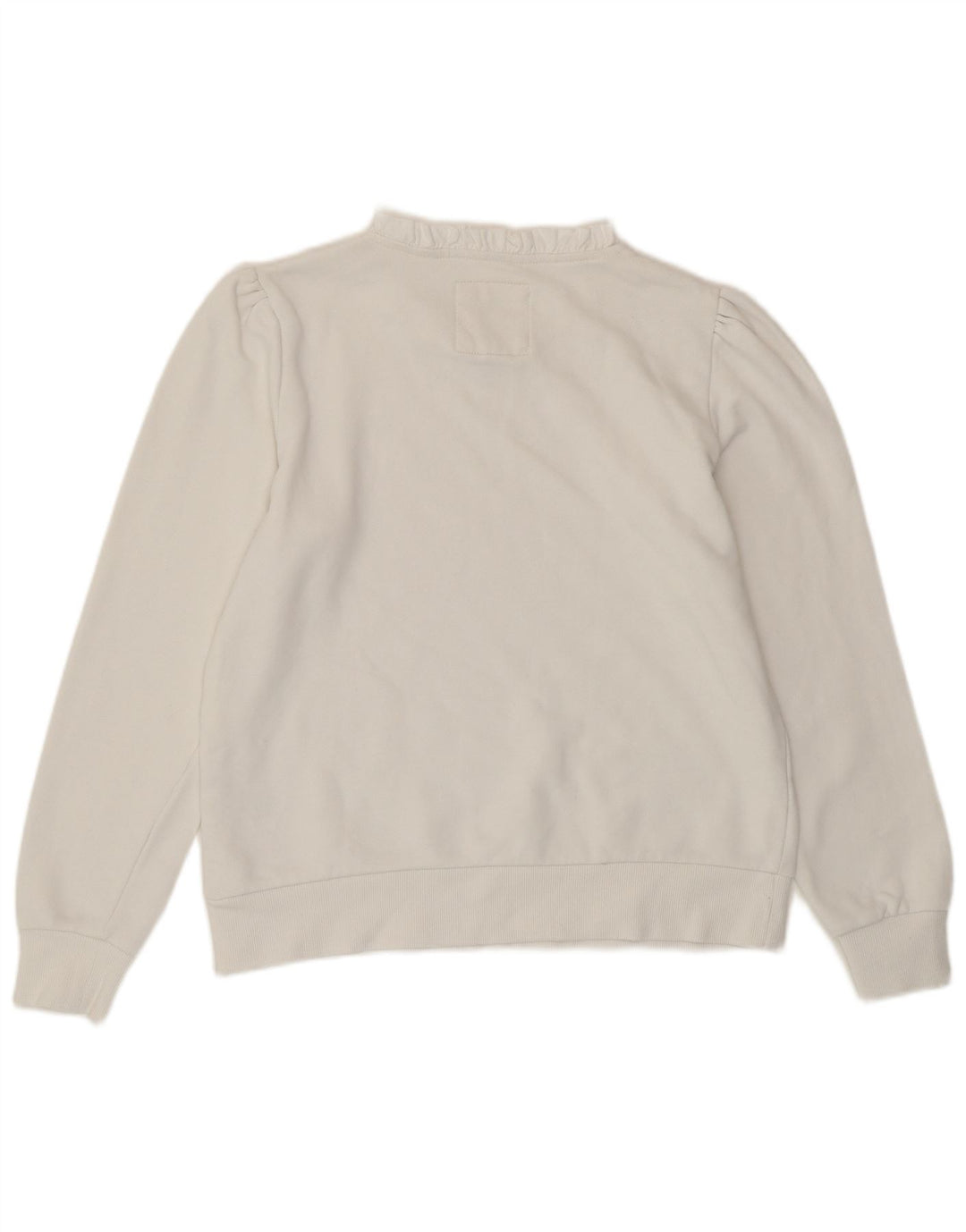 CREW CLOTHING Sweat-shirt pour femme UK 12 en coton blanc moyen
