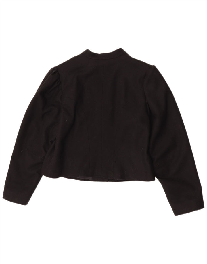 Veste Boléro Femme Vintage UK 14 Moyen Noir
