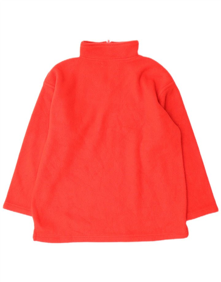 VINTAGE Pull Polaire Col Zippé Garçon 9-10 Ans Rouge