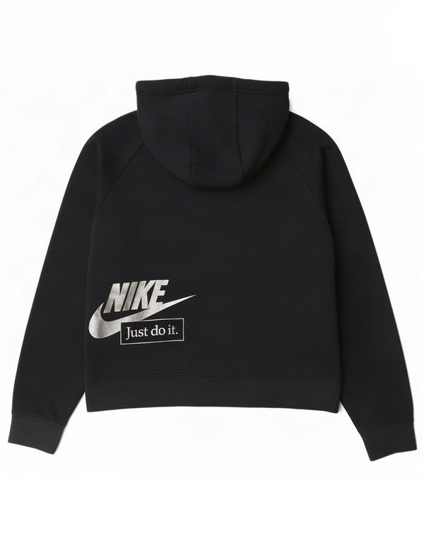 Nike Pull à capuche surdimensionné avec fermeture éclair pour femme UK 6 XS Gris Coton