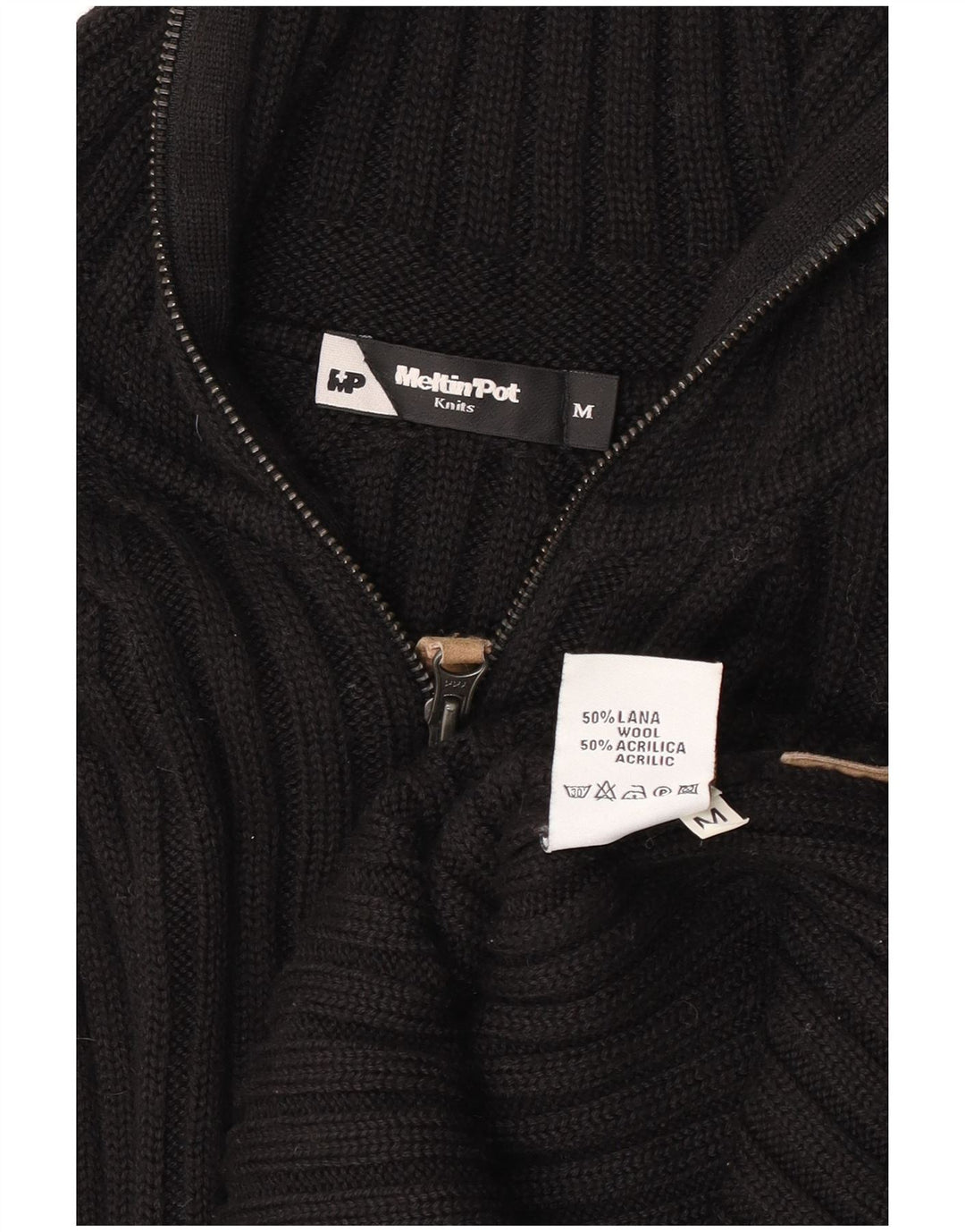 Meltin' Pot Pull Cardigan Homme Laine Noir Moyen