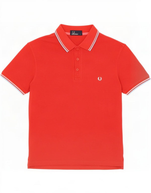 Fred Perry Polo Homme Grand Rouge Coton