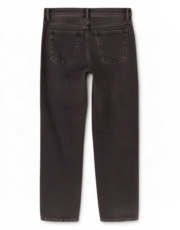 Zara Jean droit taille haute pour femme EU 40 Medium W30 L27 Coton noir