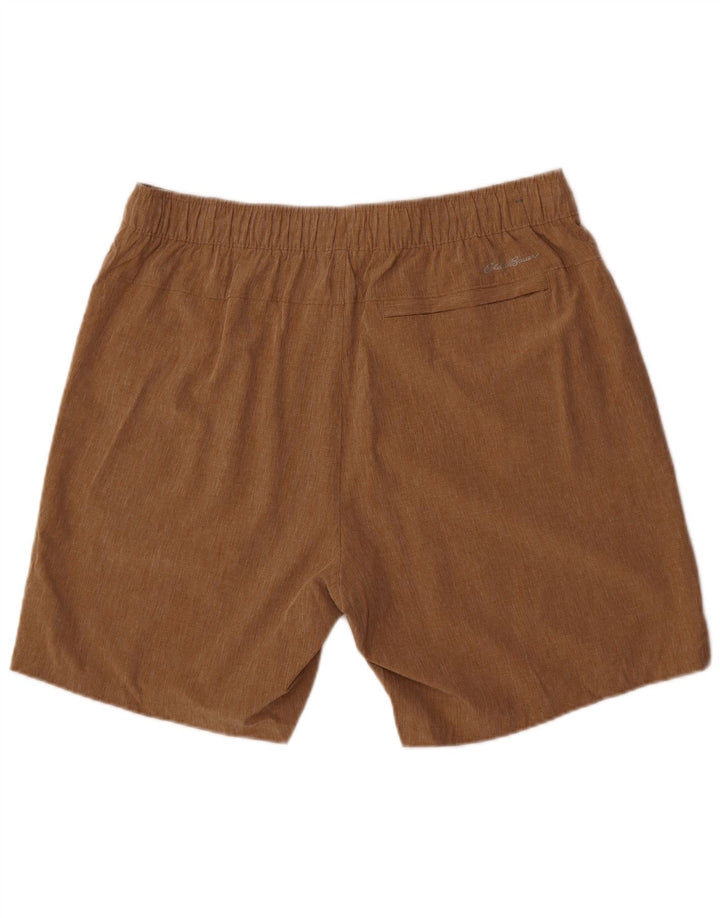 Eddie Bauer Short de sport pour homme XL Marron Polyester