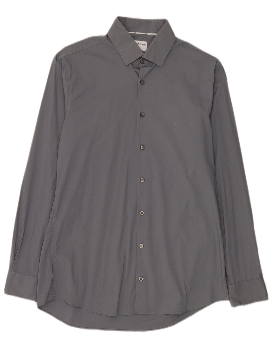 Calvin Klein Chemise slim fit pour homme Taille 39 Gris moyen