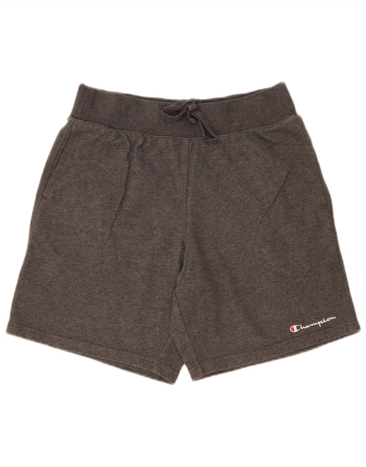 Champion Short de Sport Homme Gris Moyen Coton