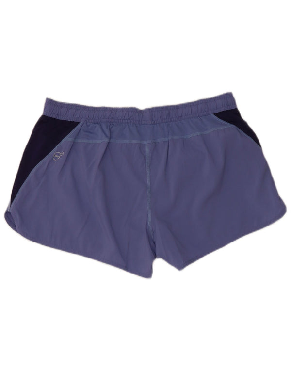 Puma Short de sport pour femme UK 14 Large Violet Colorblock Polyester