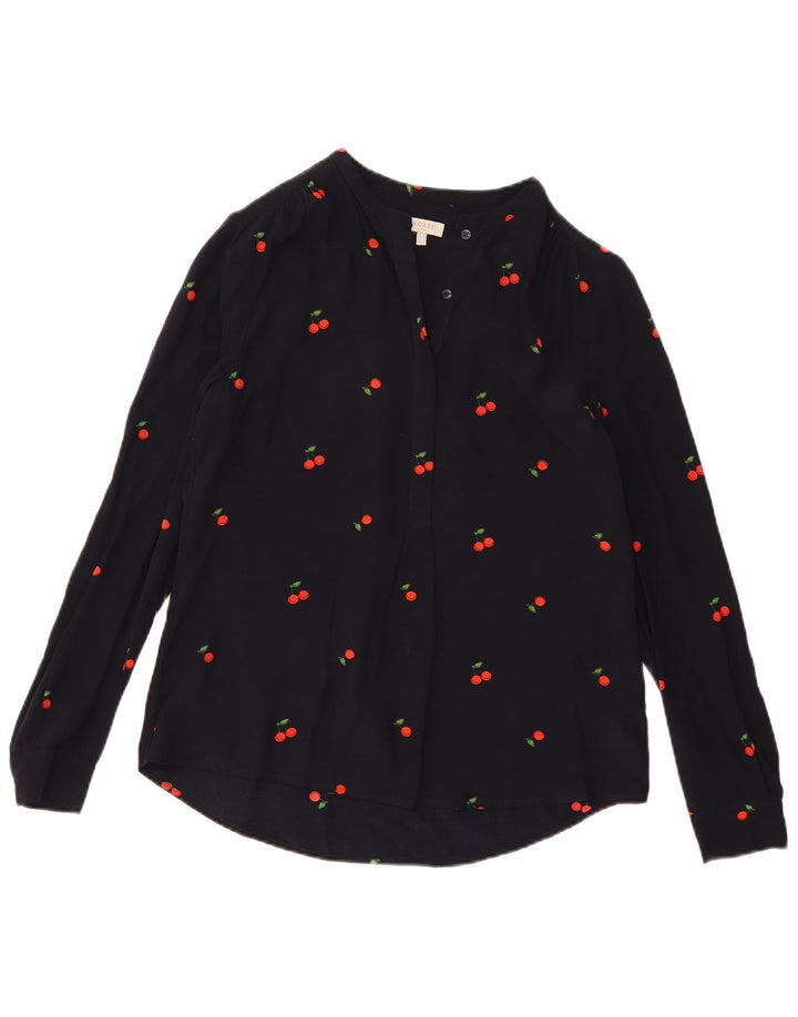 HOBBS Chemisier surdimensionné à manches longues pour femme UK 10 Petit motif floral noir