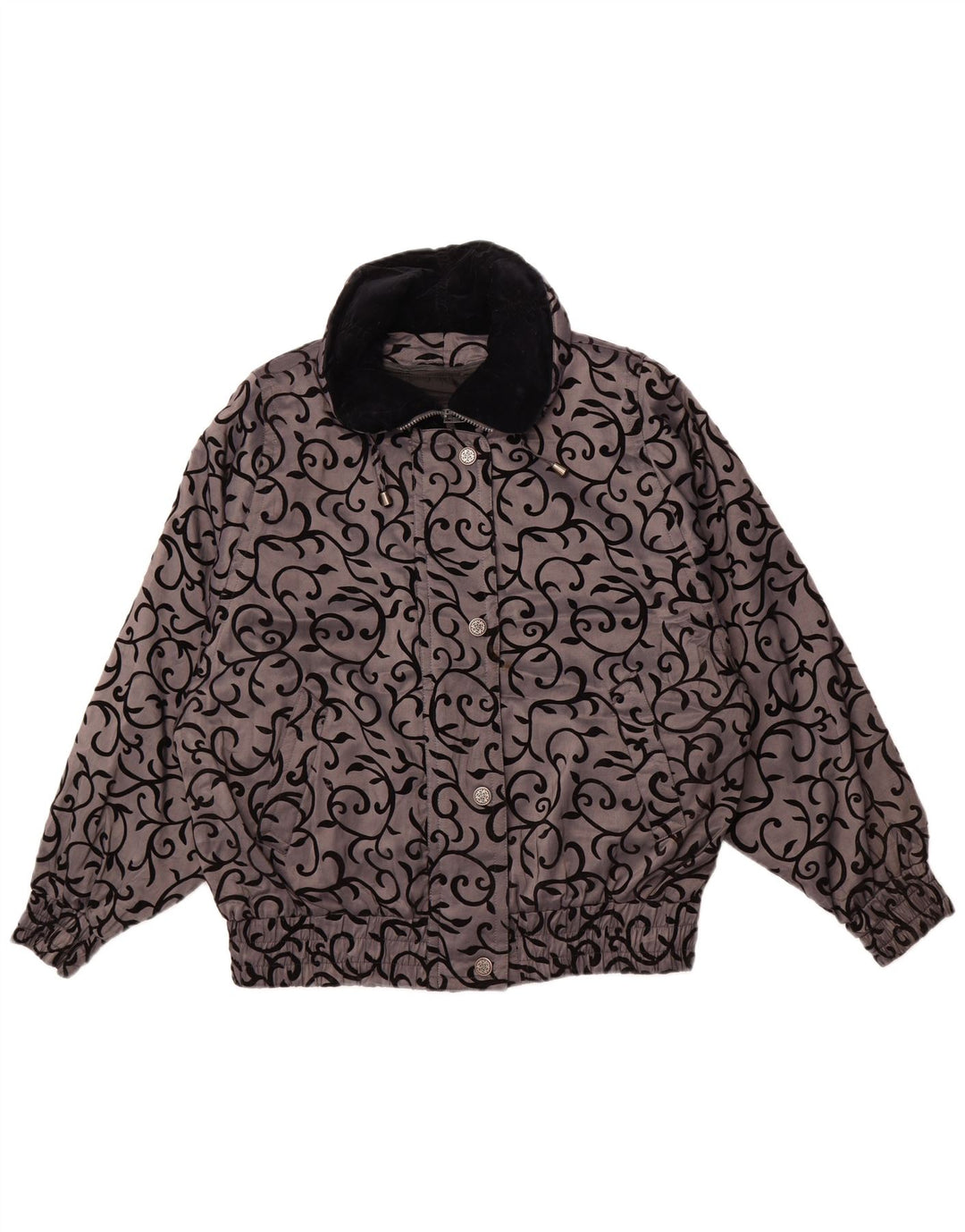 LONDON FOG Veste coupe-vent surdimensionnée pour femme UK 14 Gris moyen floral