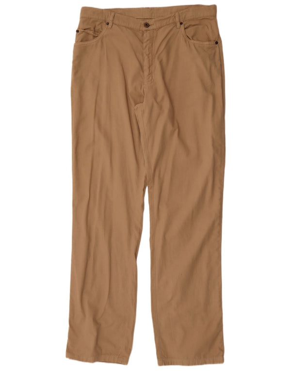 Lacoste Pantalon décontracté droit pour homme Taille 50 XL W34 L34 Coton Beige