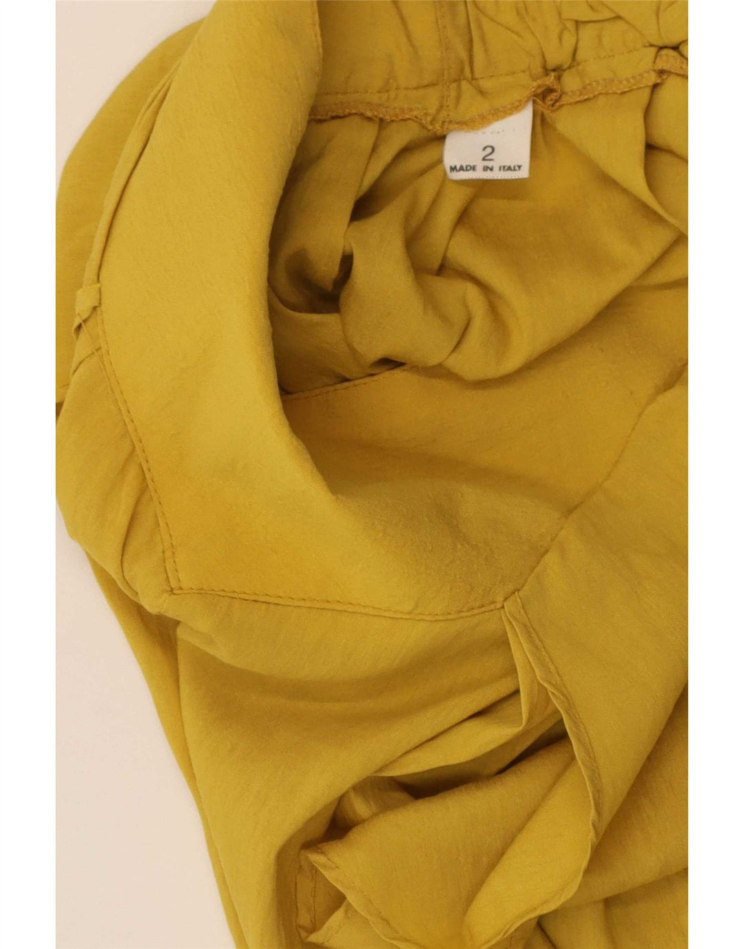 vintage Femme Skort Mini Jupe W26 Petite Viscose Jaune