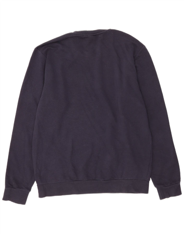 Adidas Sweat-shirt pour homme en coton bleu marine Taille L