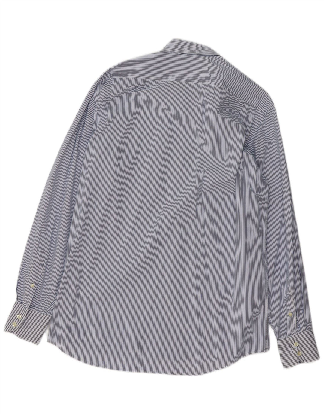 LACOSTE Chemise homme Taille 42 Grand coton à fines rayures bleues
