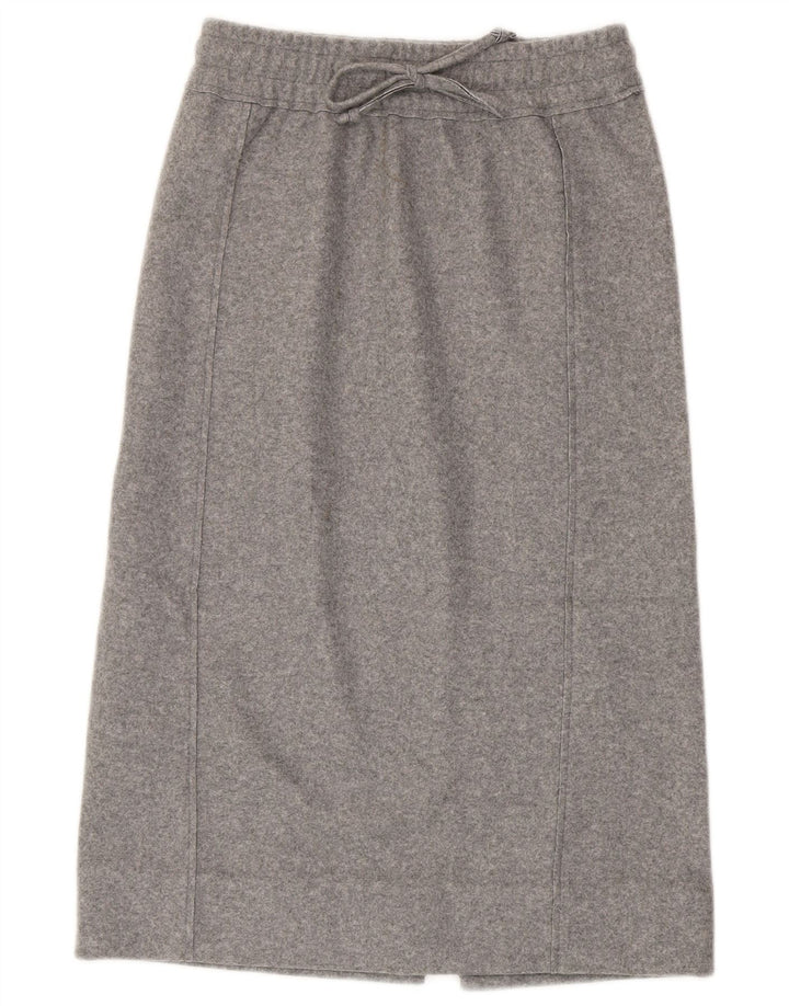 Jupe Midi Femme Zara XS W24 Gris Polyester