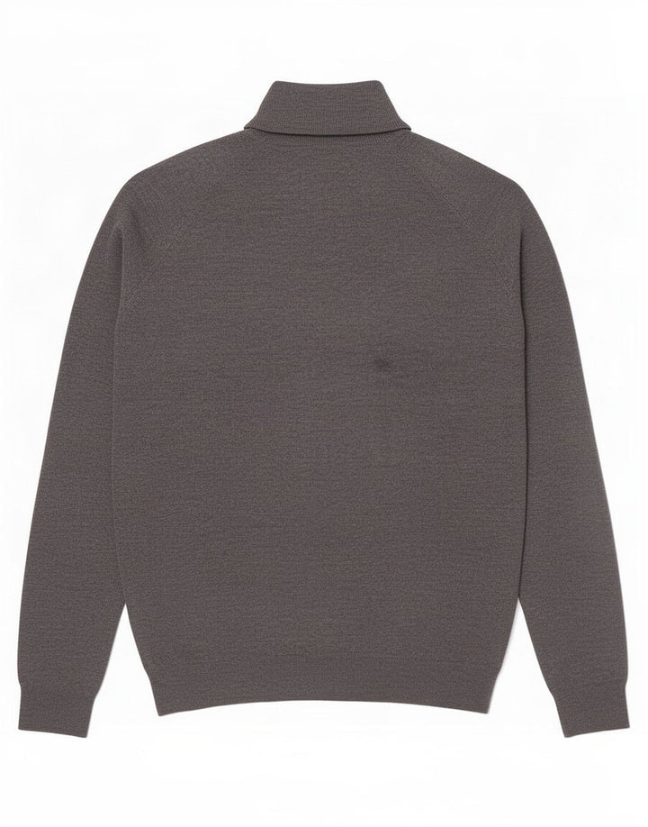 Zara Pull Col Roulé Homme Gris Moyen Viscose