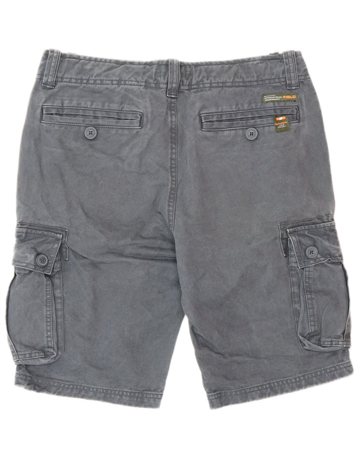 SUPERDRY Short Cargo Homme Moyen W32 Gris Coton