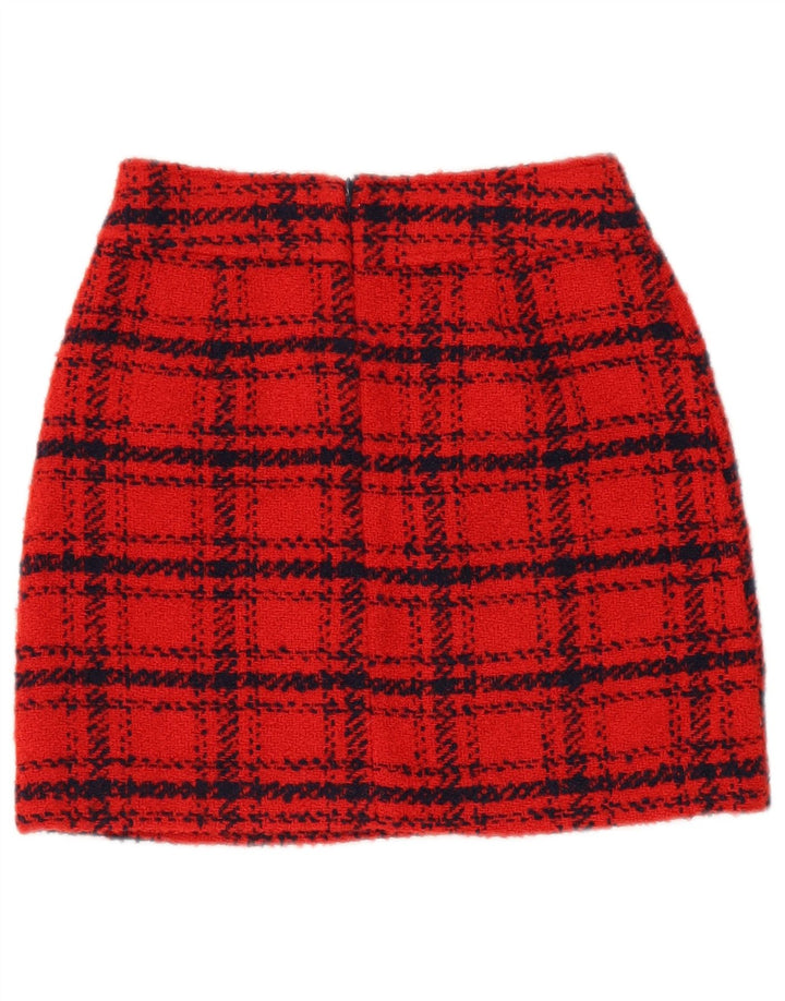 Piombo Femme Mini Jupe IT 38 XS W26 Rouge Carreaux Polyester