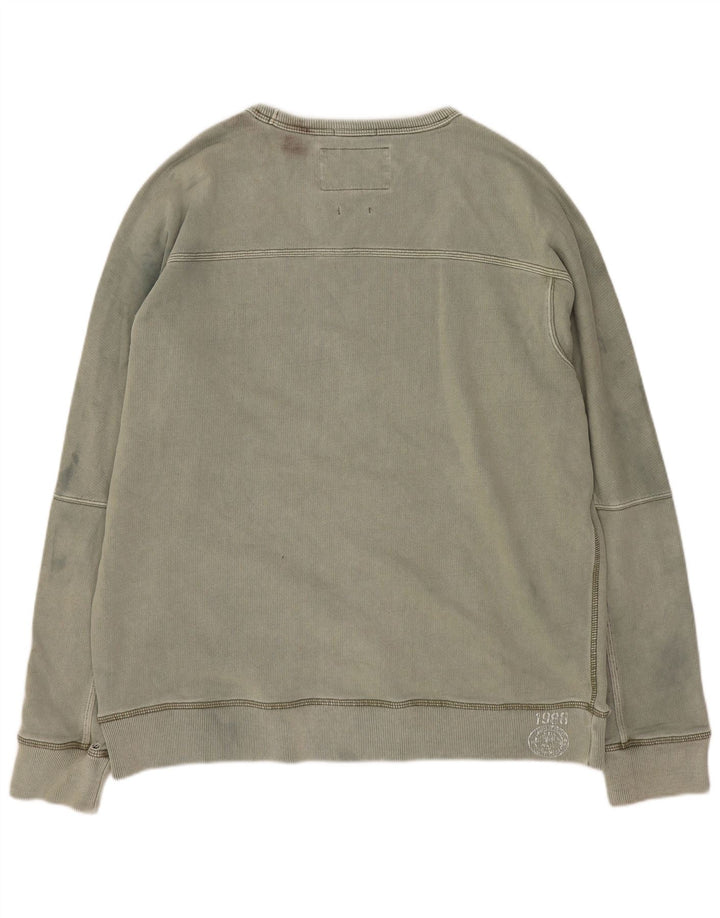 Fat Face Sweat-shirt graphique pour homme en coton kaki Taille L