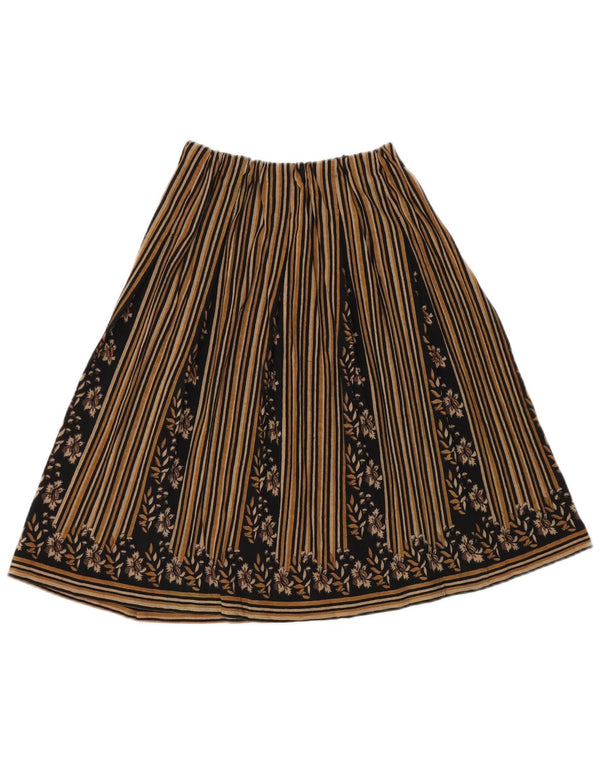 vintage Femme A-Line Jupe W30 Moyen Noir Rayé