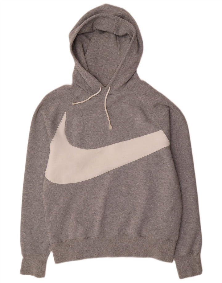 Nike Pull à capuche graphique en coton gris moyen pour homme