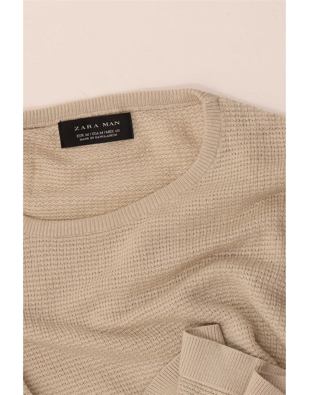 Zara Homme Top Manches Longues Beige Moyen