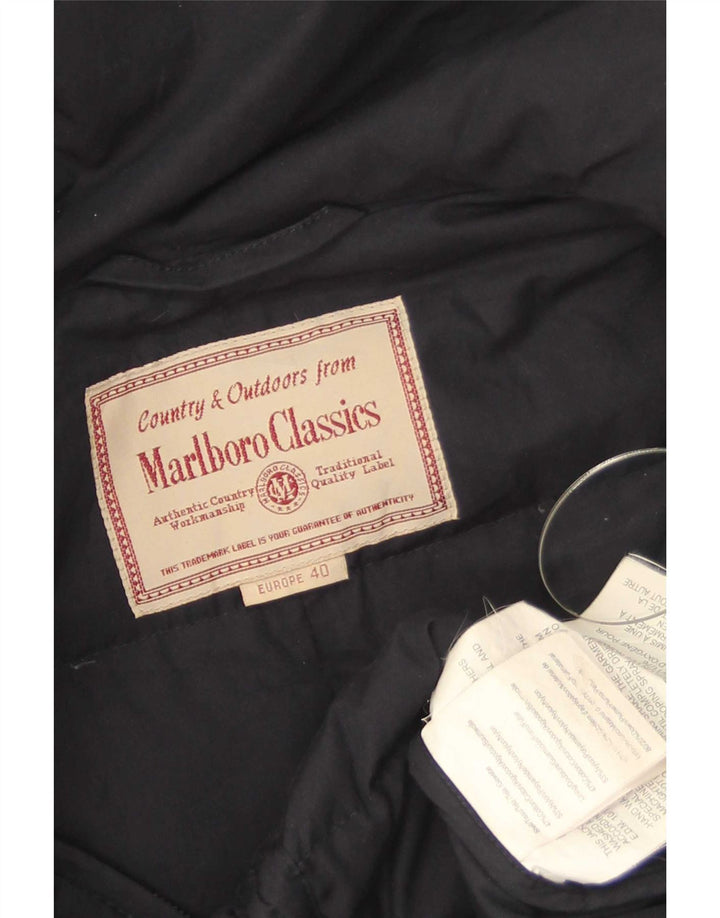Marlboro Classics Manteau rembourré à capuche pour femme EU 40 Bleu marine moyen Coton