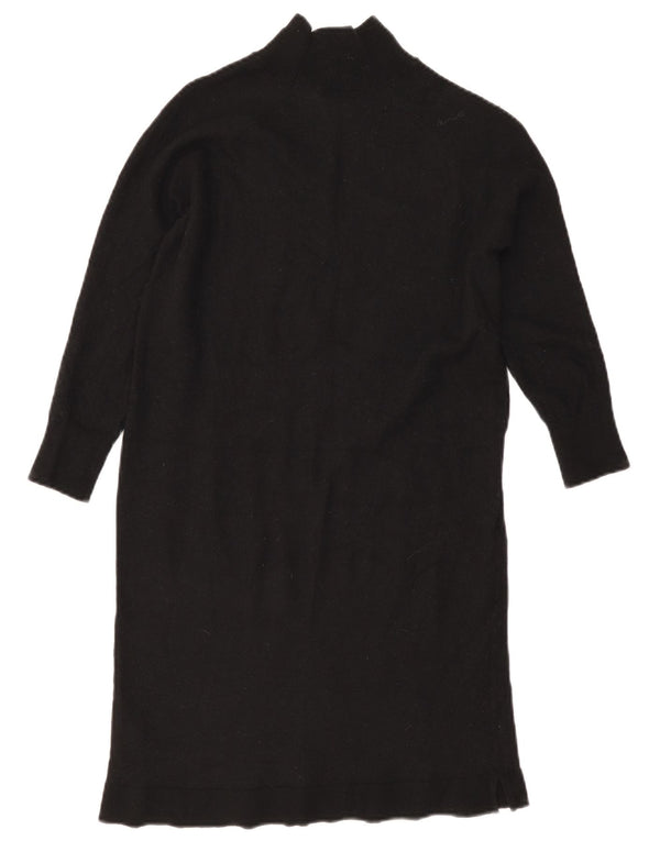 Massimo Dutti Robe pull à manches 3/4 pour femme UK 10 Petite laine bleu marine
