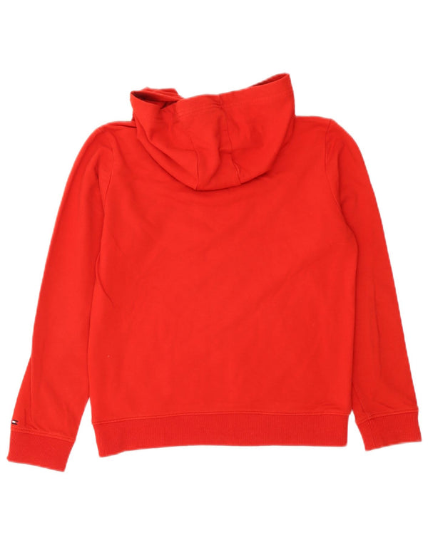 Tommy Hilfiger Pull à capuche graphique pour garçon 11-12 ans Rouge Coton