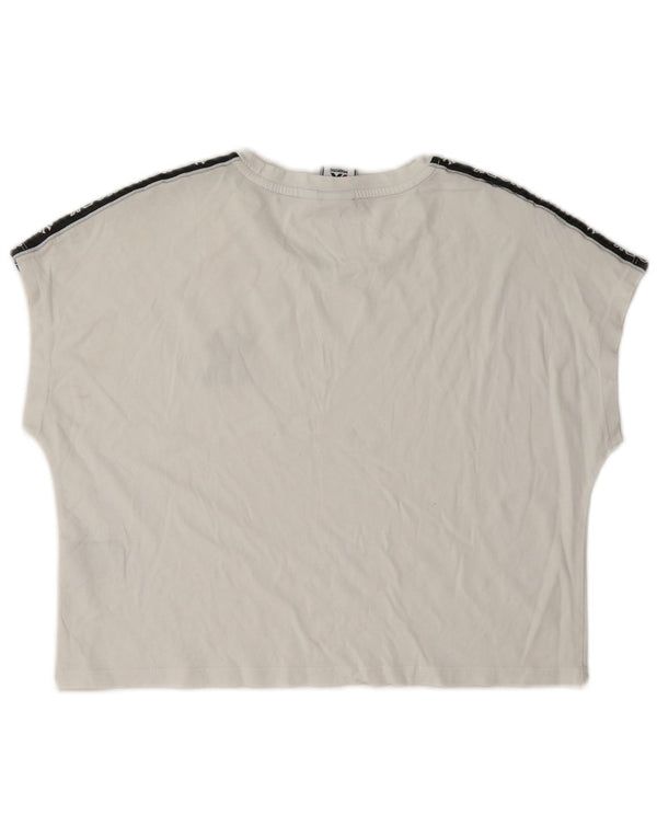 Majestic Womens New York Yankees Crop Graphic T-Shirt Top UK 10 Petit Blanc