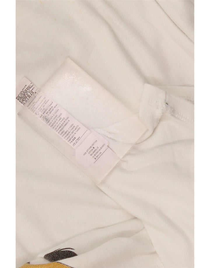 Benetton Femme Disney Haut Graphique Oversize Manches Longues UK 12 Blanc Moyen
